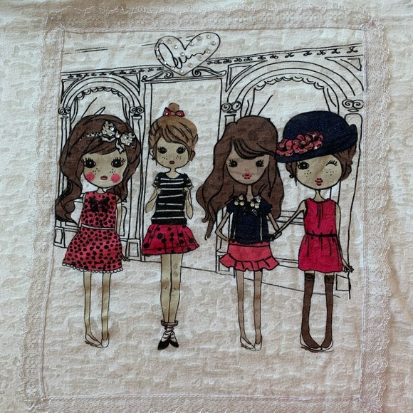 Graphic Lace Long Sleeve Tee - Picture 4 of 6